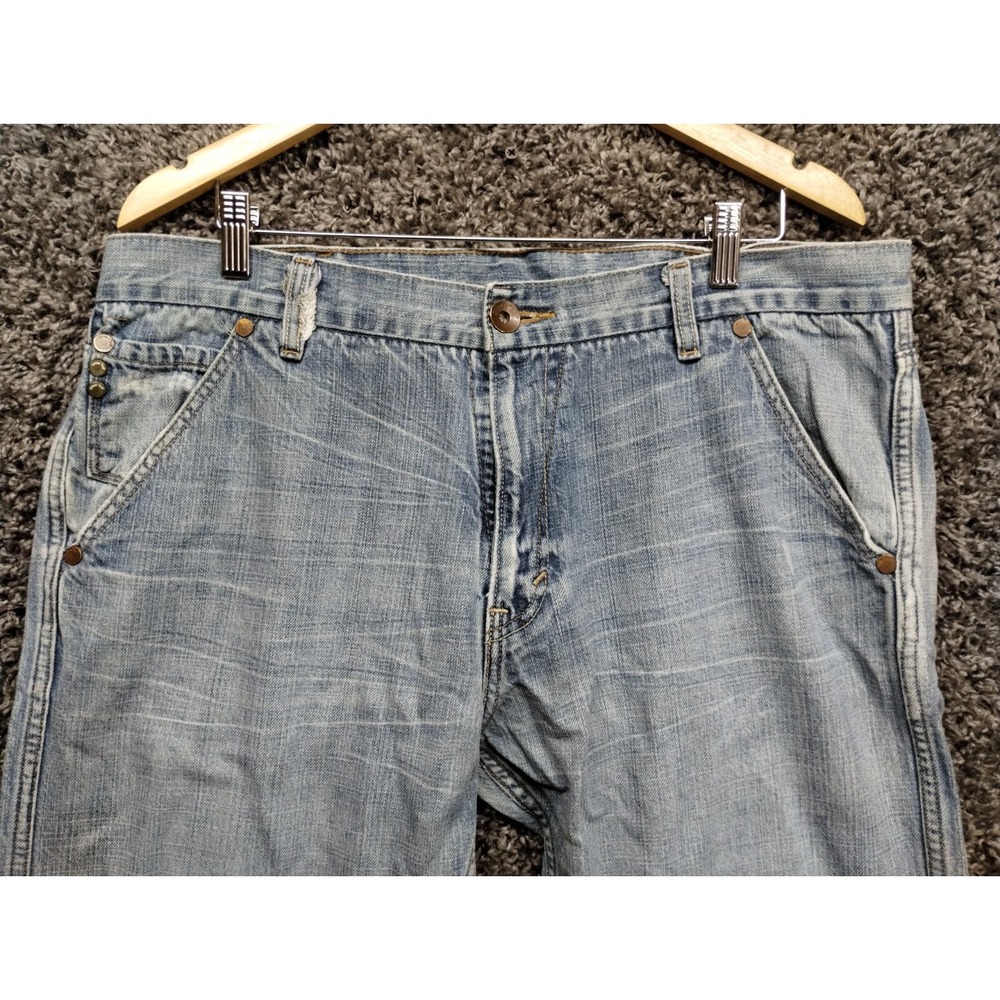 Vtg Levis Silvertab Jeans Men 38x32 Slim Y2K‎ Skater Pants Snap Pocket
